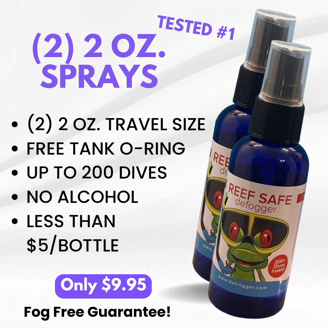(2) 2 oz. Reef-Safe Defogger Travel Size Sprays