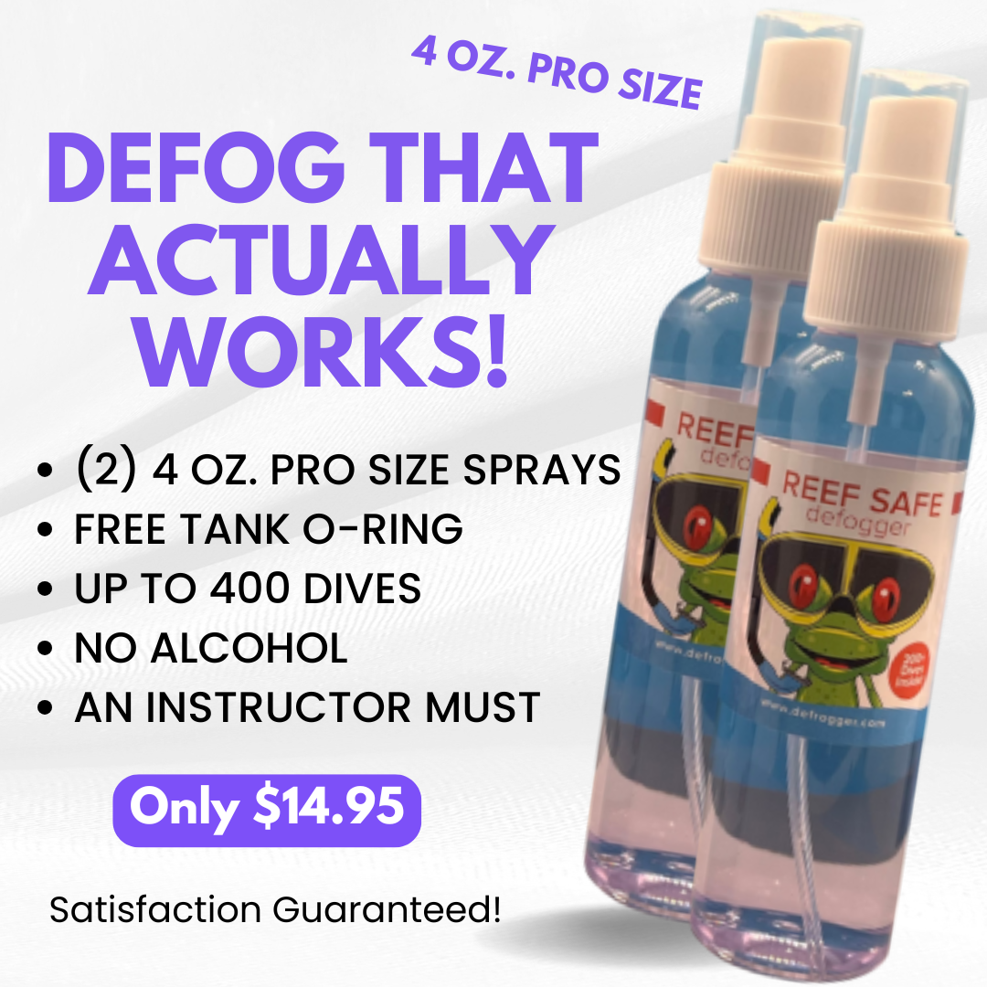 (2) 4 Oz. Reef Safe Defogger Pro Size Spray Bottles