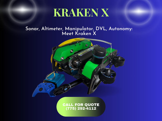 Kraken X Worlds Best Working Class (light) Underwater ROV Drone